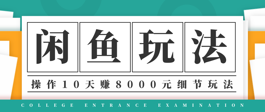 龟课·闲鱼项目玩法实战班第12期，操作10天左右利润有8000元细节玩法-苏柒资源库
