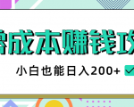 2020年零成本赚钱攻略,小白也能日入200+【视频教程】-苏柒资源库