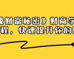 《终极财富秘密》财商学习必修课程,快速提升你的财富(18节视频课)-苏柒资源库