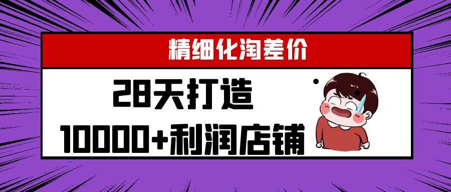 Yl精细化淘差价28天打造10000+利润店铺，精细化选品项目（附软件）-苏柒资源库