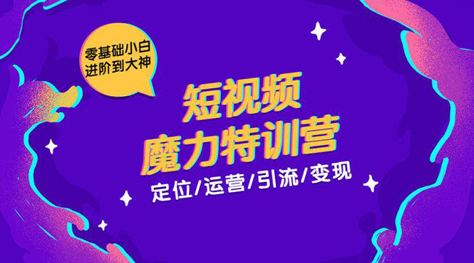 零基础小白进阶到大神《短视频魔力特训营》定位-运营-引流-变现-苏柒资源库