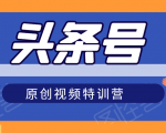 头条号原创视频特训营：一对一带你玩转短视频，新号10天日收益破252元-苏柒资源库