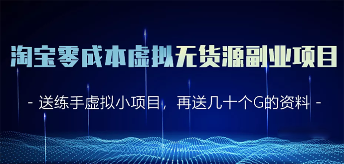 淘宝零成本虚拟无货源副业项目2.0 一个店铺可以产出5000左右的纯利润-苏柒资源库