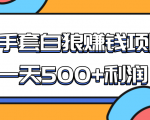 某团队收费项目:空手套白狼,一天500+利润,人人可做-苏柒资源库