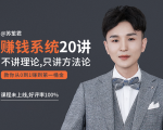 苏笙君的赚钱系统20课 教你从0到1赚到你的第一桶金(不讲理论,只讲方法论)-苏柒资源库