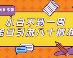 清和行记引流训练营:小白不到一周便能日引流几十精准粉-苏柒资源库