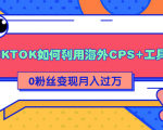 详细解析TIKTOK如何利用海外CPS+工具0粉丝轻松变现月入过万-苏柒资源库