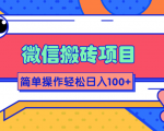 微信搬砖项目，简单几步操作即可轻松日入100+【批量操作赚更多】-苏柒资源库