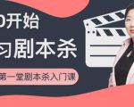 红娘子·从0开始学习剧本杀，你的第一堂剧本杀入门课 简单易懂 市场需求大-苏柒资源库