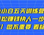 卓让闲鱼小白五天训练营,每天一小时,轻松赚钱快人一步-苏柒资源库