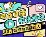 大鹏·电商直播带货课,系统学习直播带货各环节技巧和套路-苏柒资源库