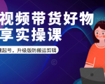 短视频带货好物分享实操课:快速起号,升级版防搬运剪辑-苏柒资源库