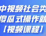 抖音中视频社会类玩法，傻瓜式操作就能赚钱【视频课程】-苏柒资源库