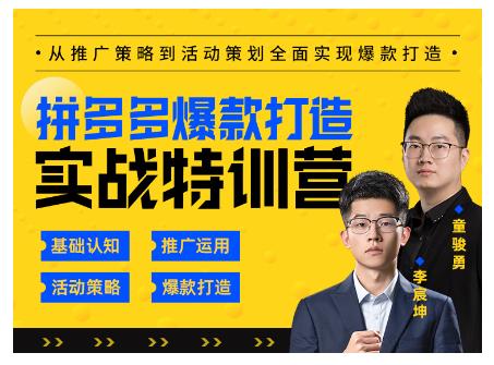 玺承云·拼多多爆款打造实战特训营，一套从入门到高手课程，让你快速拿捏拼多多-苏柒资源库