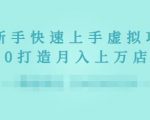 2022年虚拟项目实战指南,新手从0打造月入上万店铺-苏柒资源库