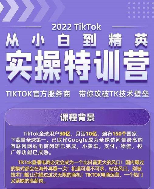 Seven漆·2022Tiktok从小白到精英实操特训营，带你掌握Tiktok账号运营-苏柒资源库