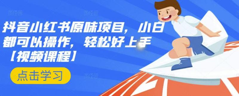 抖音小红书原味项目，小白都可以操作，轻松好上手【视频课程】-苏柒资源库