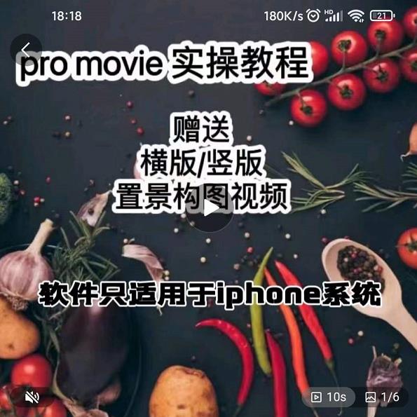 漆十二美食摄影，25​节promovie实操高手课节-苏柒资源库