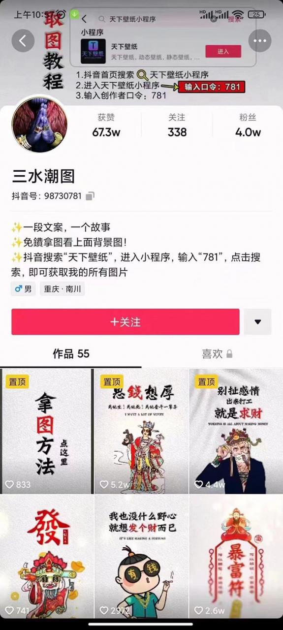 国潮壁纸变现项目,新手可操作日赚200+【素材+软件+教程】-苏柒资源库