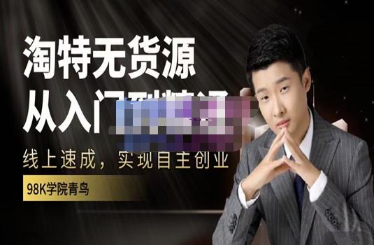 98k学院的淘特无货源线上速成课，从入门到精通，让你最小投入，最高回报-苏柒资源库