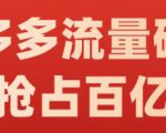 阿杰·拼多多流量破局:如何打黑标,爆款的思路,拼多多流量框架,快速抢占百亿流量-苏柒资源库