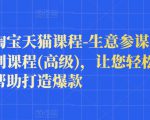 樊剑淘宝天猫课程-生意参谋数据分析系列课程(高级),让您轻松运营店铺,帮助打造爆款-苏柒资源库