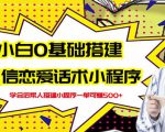 新手0基础搭建微信恋爱话术小程序,一单赚几百【视频教程+小程序源码】-苏柒资源库