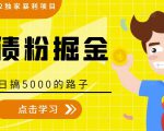 全网2022独家暴利项目,负债粉掘金,日搞5000的路子-苏柒资源库