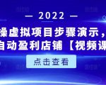 新人实操虚拟项目步骤演示,0基础打造自动盈利店铺【视频课程】-苏柒资源库