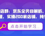 贝千电商店群:京东全类目解析,京东店群专业运营,实操200家店铺,纯实战经验-苏柒资源库
