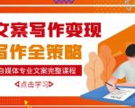 自媒体专业文案写作变现,月入10W+写作策略,教你从零开始学写作-苏柒资源库