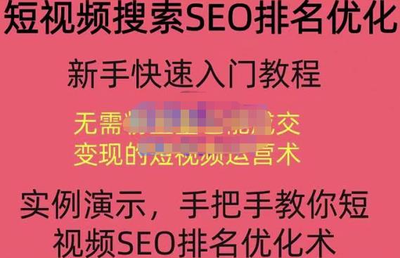 宋老师·短视频搜索SEO优化，教你10分钟创作一个短视频，三天排名上第一-苏柒资源库