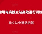 跨境电商独立站高效运行训练营,独立站全链路拆解-苏柒资源库