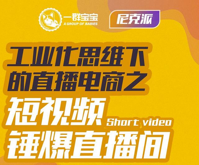 尼克派·工业化思维下的直播电商之短视频锤爆直播间，听话照做执行爆单-苏柒资源库