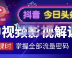 嚴如意·中视频影视解说—掌握流量密码,自媒体运营创收,批量运营账号-苏柒资源库