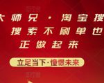 电商大师兄·淘宝搜索新玩法,搜索不刷单也能真正做起来-苏柒资源库