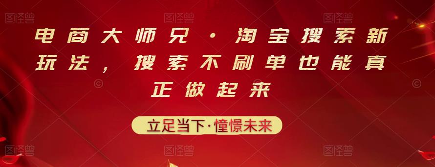 电商大师兄·淘宝搜索新玩法，搜索不刷单也能真正做起来-苏柒资源库
