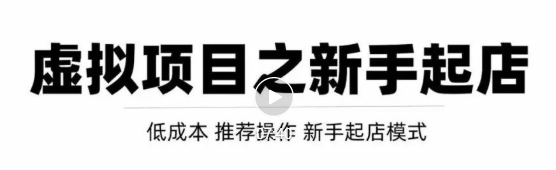 虚拟项目快速起店模式，0成本打造月入几万虚拟店铺！-苏柒资源库