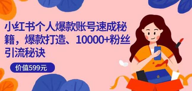 小红书个人爆款账号速成秘籍，爆款打造、10000+粉丝引流秘诀-苏柒资源库