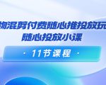 好物混剪付费随心推投放玩法,随心投放小课(11节课程)-苏柒资源库