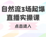 自然流3场起爆直播实操课 双标签交互拉号实战系统课-苏柒资源库