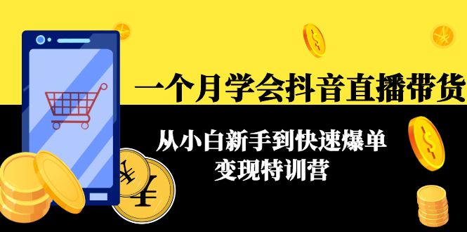 一个月学会抖音直播带货：从小白新手到快速爆单变现特训营(63节课)-苏柒资源库