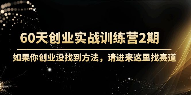 60天创业实战训练营2期：如果你创业没找到方法，进来这里找赛道-价值3000元-苏柒资源库
