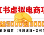 小红书虚拟电商项目:从小白到精英 月收益5000到30000 (视频课程+交付手册)-苏柒资源库