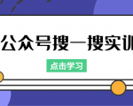 公众号搜一搜实训,收录与恢复收录、 排名优化黑科技,附送工具(价值998元)-苏柒资源库