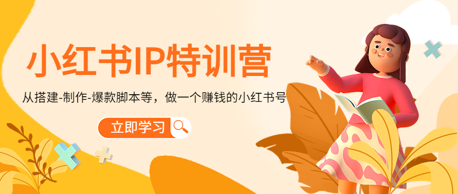 小红书IP特训营：从搭建-制作-爆款脚本等等，做一个赚钱的小红书号-苏柒资源库