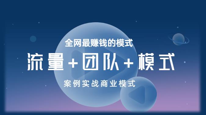 王冲老师《流量+团队+模式》商业模式实战课，全网最赚钱的模式-苏柒资源库