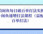 后浪闲鱼每日破百单打法实操课程+闲鱼递增打法课程(需配合百单打法)-苏柒资源库