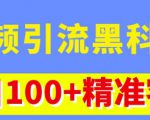 视频引流黑科技玩法，不花钱推广，视频播放量达到100万+，每日100+精准客源-苏柒资源库