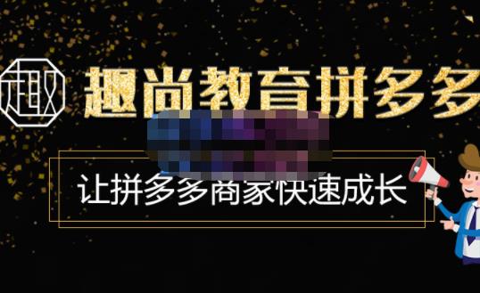 趣尚教育·拼多多运营实操VIP特训营，让拼多多商家快速成长-价值3180元-苏柒资源库